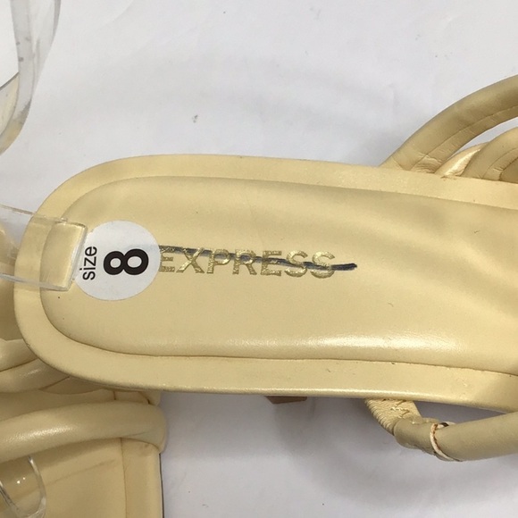 Express Heels with Square-Toe and Strappy Design Size 8 - Picture 6 of 6